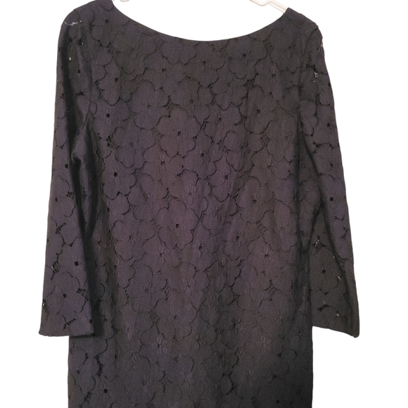 DVF Diane Von Furstenberg Sarita Flower Lace Dress in Black, Size 12 - Picture 7 of 12